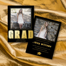 GRAD Class of 2025 graduation foil announcement