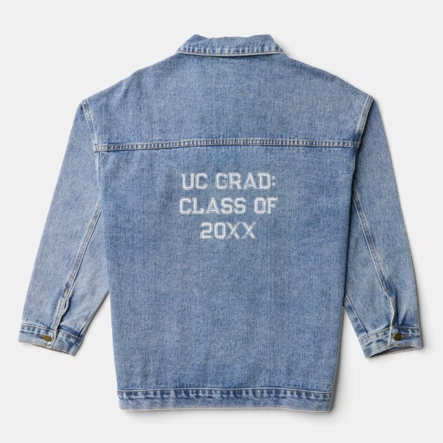 'Grad: Class of 20xx' Graduation Gift Keepsakes  Denim Jacket (Back)