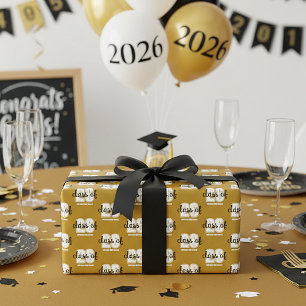 Grad class year custom wrapping paper