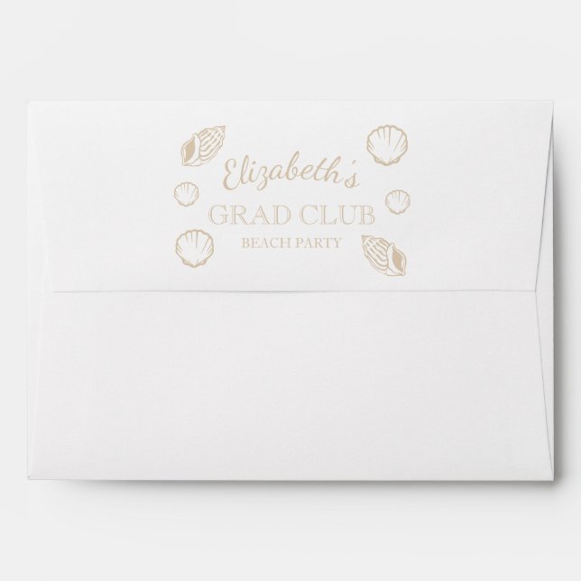 Grad Club Beach Party Envelope (Back (Top Flap))