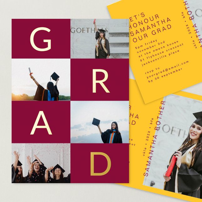 GRAD COLOR BLOCKS MULTI Photo Maroon Gold (Creator Uploaded)