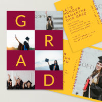 GRAD COLOR BLOCKS MULTI Photo Maroon Yellow