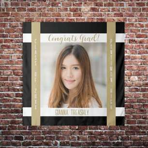 Grad Congrats! Graduation Party photo wall Tapestry