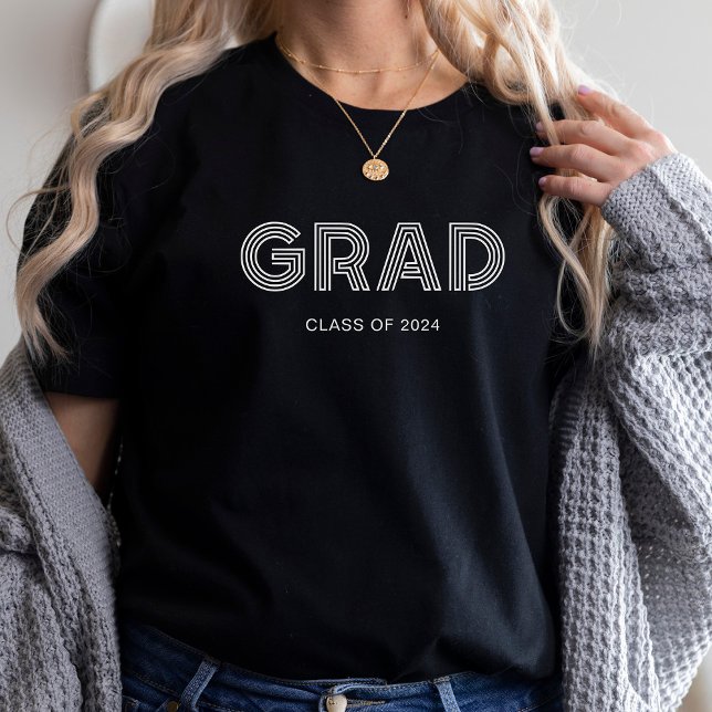 Grad | Cool Disco Style Text for the Graduate T-Shirt (Creator Uploaded)