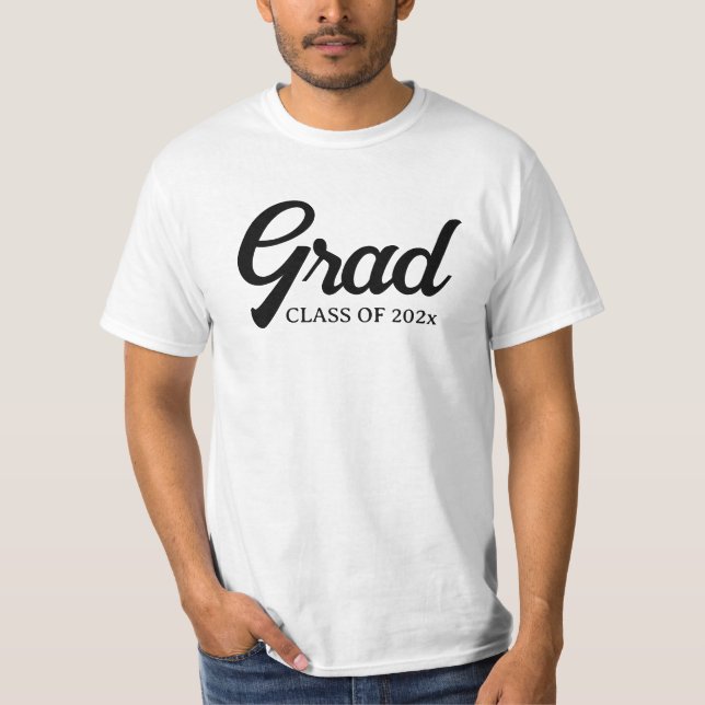 Grad graduate personalized year custom text T-Shirt (Front)