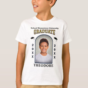 Grad Graduate Photo Graduation Gold Custom T-Shirt