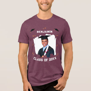 Grad Graduating Graduate Class of 2024 Caps  Tri-Blend Shirt