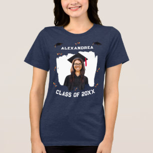 Grad Graduating Graduate Class of 2024 Caps Tri-Blend Shirt