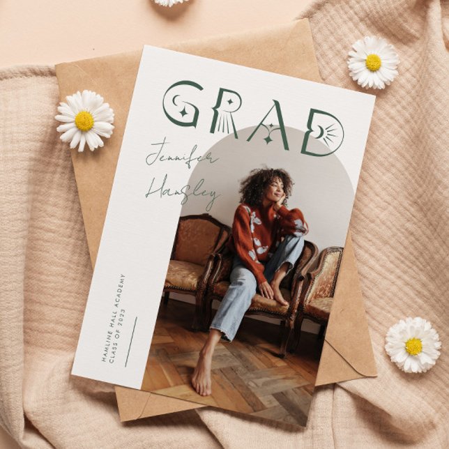 GRAD Green Arch Mystical Graduation Announcement (Creator Uploaded)