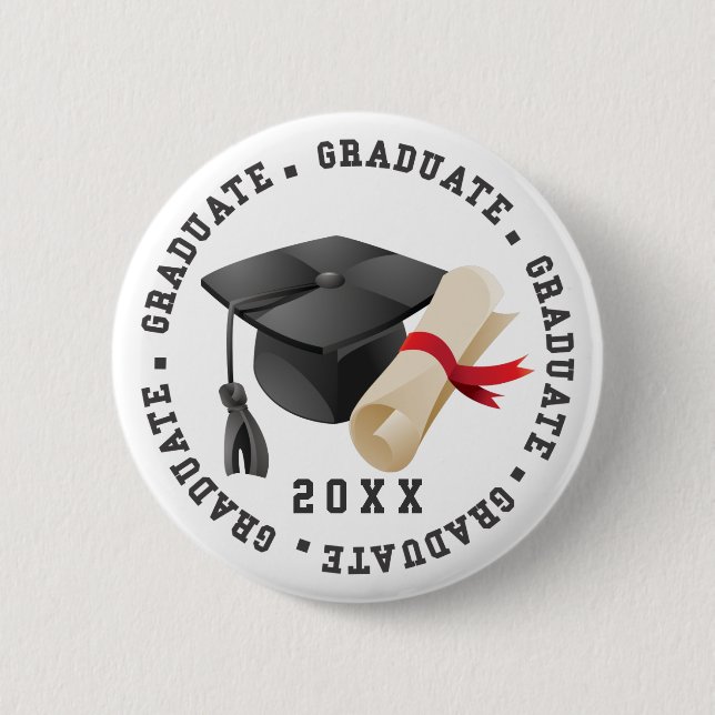 Grad Hat and Degree button (Front)