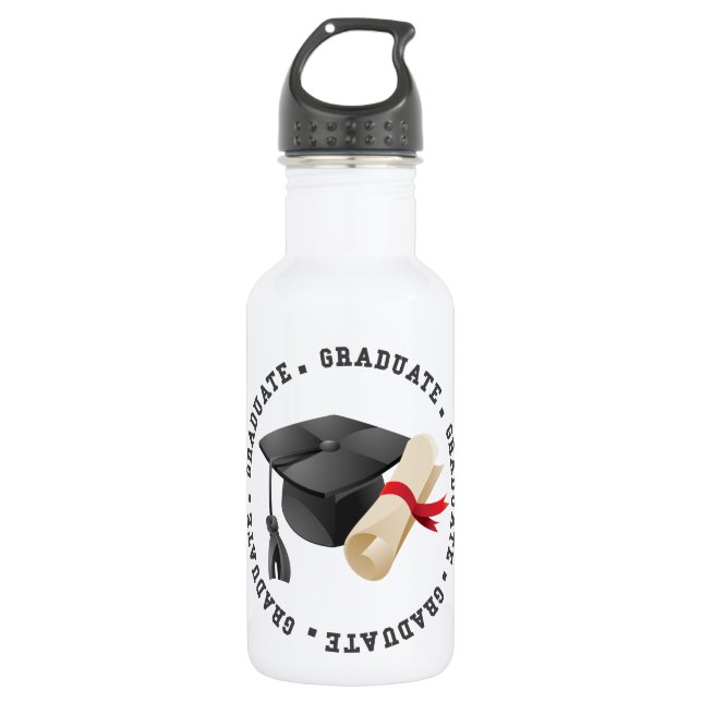 Grad Hat and Degree water bottle (Front)