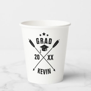 Grad Hat Customisable Template Paper Cup
