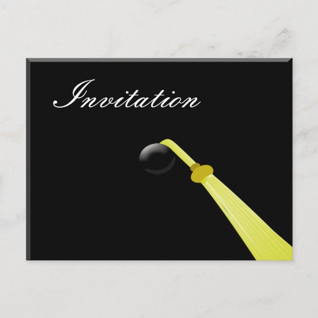 Grad hat ,Graduation party Invitation Postcard (Front)