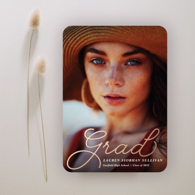 Grad in Foil Invitation (Creator Uploaded)