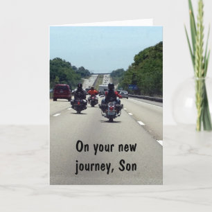 GRAD-ON YOUR NEW JOURNEY SON FROM SINGLE PARENT CARD