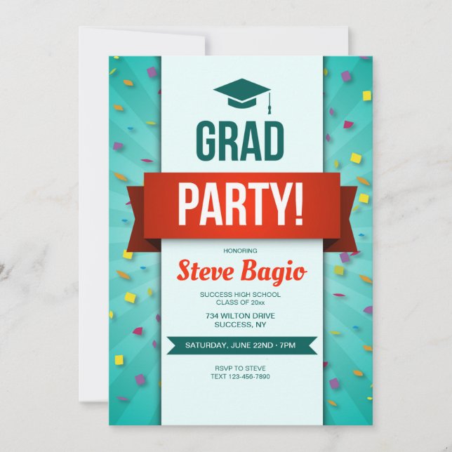 Grad Party Invitation (Front)
