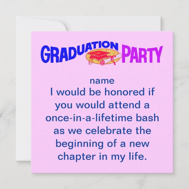 Grad Party - Invitation (Front)