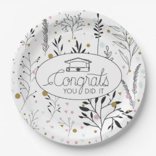 Grad Party Magic: Celebrate with Every Sip & Bite! Paper Plate
