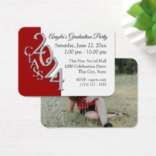 Grad Party Mini Pocket Photo Insert Card 2024