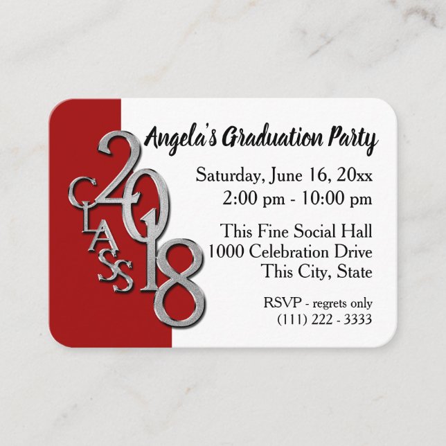 Grad Party Photo Insert Card (Front)