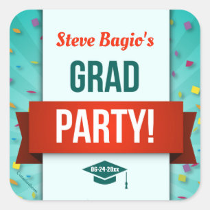 Grad Party Stickers