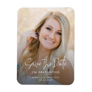 Grad Photo 2025 Save the Date Graduation Magnet