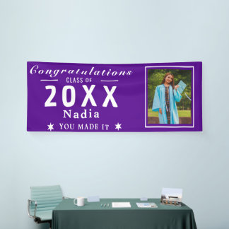 Grad Photo Banner - Class Of Personalised Custom
