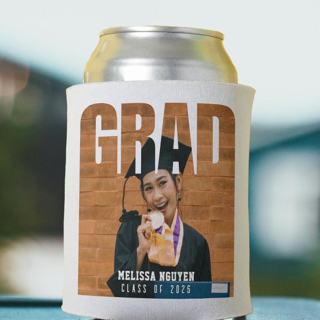 Grad Photo Graduation White Can Cooler (Grad Photo Graduation White Can Cooler
)