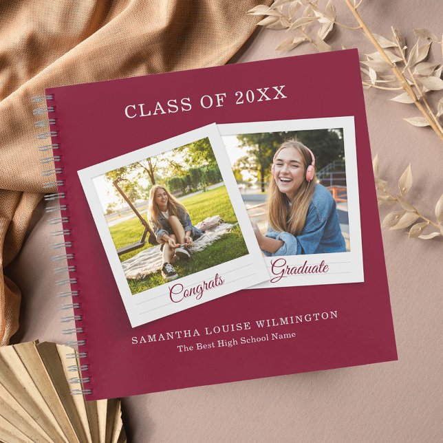 Grad Photos Graduation 2023 Burgundy Guest Notebook (Creator Uploaded)