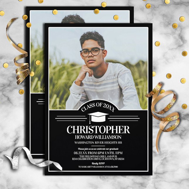 Grad Portrait Photo Template Graduation Party (Creator Uploaded)