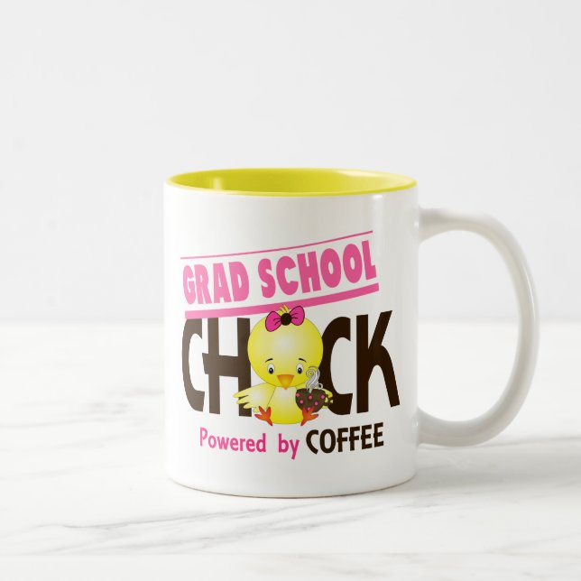 Grad School Chick 4 Two-Tone Coffee Mug (Right)