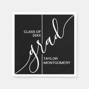 Grad Script Graduation Party Napkin
