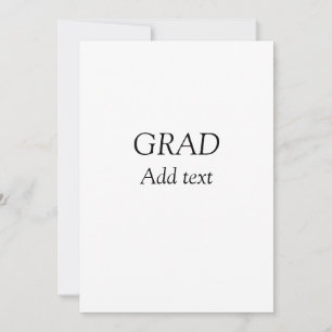 Grad simple minimal graduation elegant modern typo holiday card