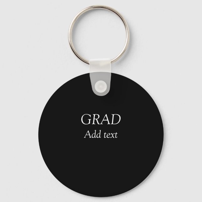 Grad simple minimal graduation elegant modern typo key ring (Front)