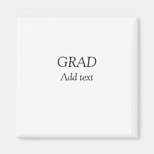 Grad simple minimal graduation elegant modern typo magnet