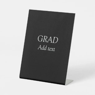 Grad simple minimal graduation elegant modern typo pedestal sign