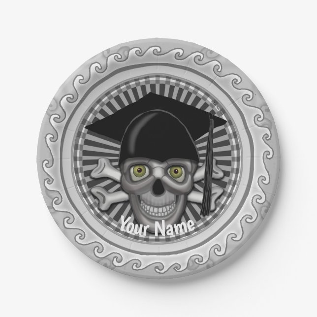 Grad Skull paper plate (Front)
