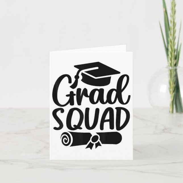 Grad Squad Cl Of 2025 Graduation _1  Card (Front)