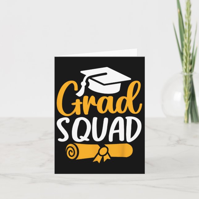 Grad Squad Cl Of 2025 Graduation 1  Card (Front)