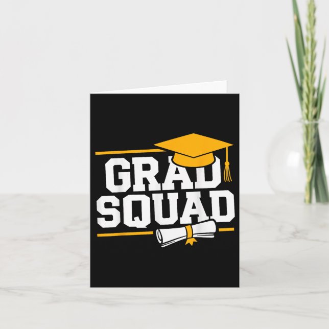 Grad Squad Cl Of 2025 Graduation  Card (Front)