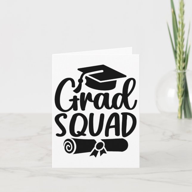 Grad Squad Cl Of 2025 Graduation  Card (Front)