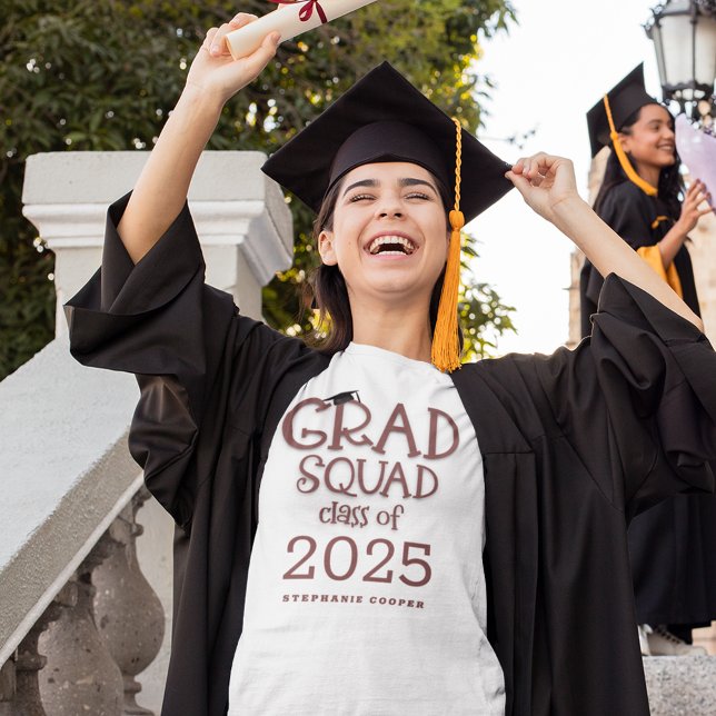 Grad Squad Class of 2025 Name Graduation  T-Shirt (Creator Uploaded)