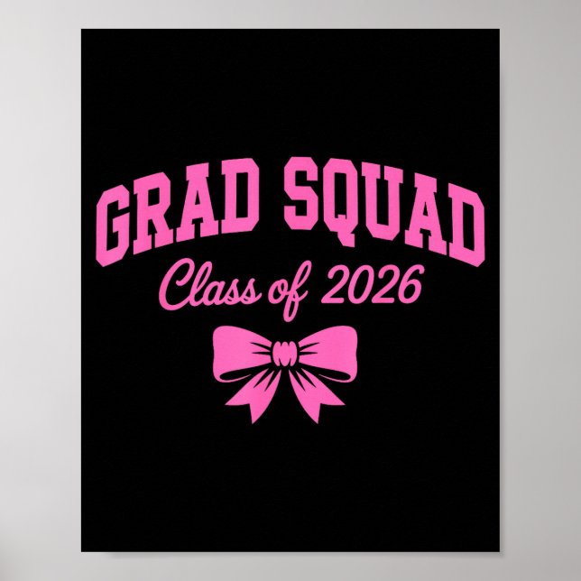 Grad squad class of 2026 graduation for womens Gra Poster (Front)