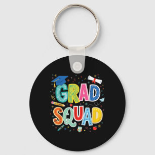 Grad Squad Funny Graduation Cl Of 2026 Colourful Key Ring