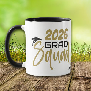 Grad Squad Gold Black Mug