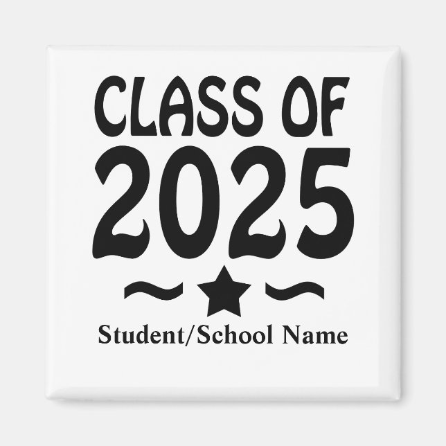 Grad Star Class of 2025 Graduation Magnet (Front)