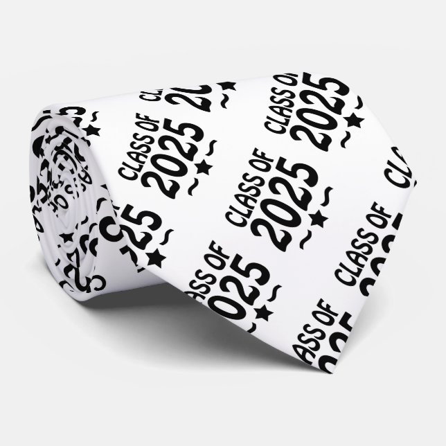 Grad Star Class of 2025 Graduation Tie (Rolled)