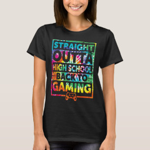 Grad Straight Outta High School Gaming Video Gamer T-Shirt