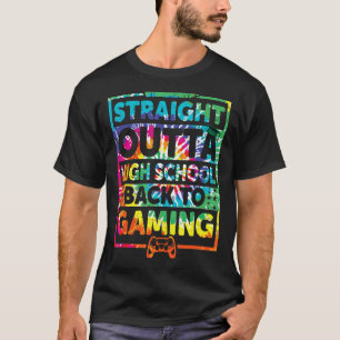 Grad Straight Outta High School Gaming Video Gamer T-Shirt