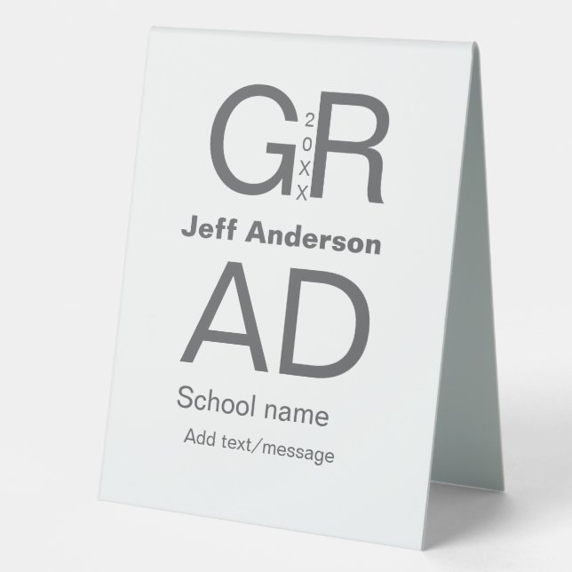 Grad typography modern graduation simple minimal c (Front)